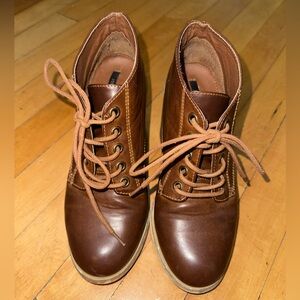 Brown Leather Booties